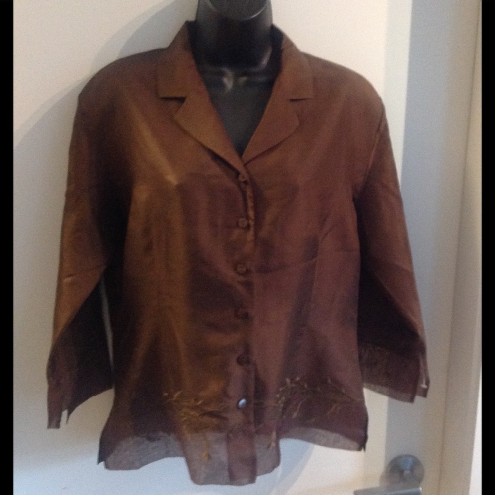 3/$20 Anne Carson M 100% SILK